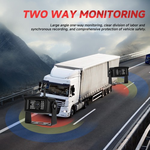 2x Digital Kabellos Rückfahrkamera 7" LCD Split Funk Monitor 12V 24V Für LKW RV - Bild 3 von 15