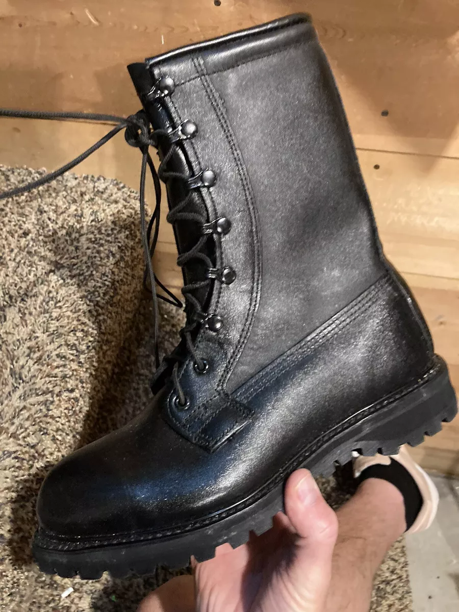 Tilintetgøre talsmand værdighed Vint US Military Insulated Field Combat Boots Vibram Black Leather 7 CW CS  8-4 | eBay