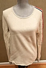 Splendid Top Long Sleeve Cotton Off White SZ S