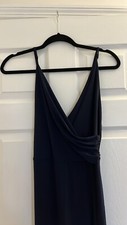Fashion Nova Navy Blue Maxi Formal Dress - Medium