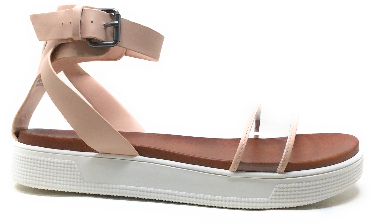 MIA Shoes Womens Michell Ankle Strap Flat Sandals Blush Leather Size 7.5 M  US | eBay