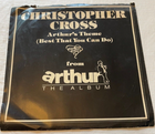 CHRISTOPHER CROSS - Arthur's Theme with a Picture Sleeve 45 vinyl #1 ...