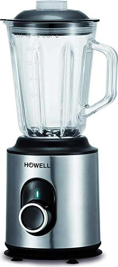 HOWELL Frullatore Elettrico con Bicchiere 1,5 litri 600 watt Lame Inox FM6020PM