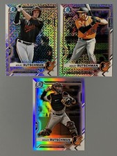 3- 2021 Bowman Chrome Adley Rutschman: 2 Mega Box Mojo, Draft Refractor Orioles