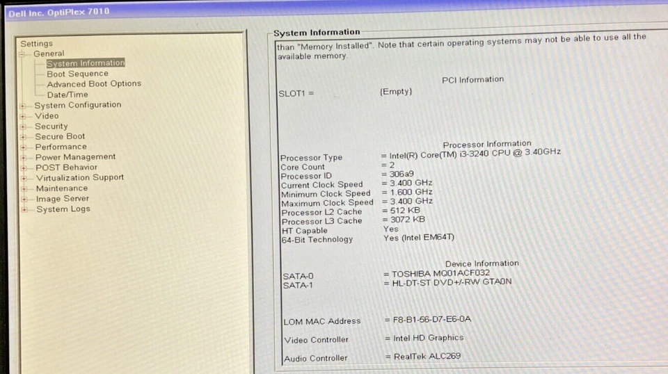 Dell OptiPlex 7010 SFF- i3-3240 - 8GB RAM - 256GB SSD - POWER CABLE (OFFERS OK) - Image 3 of 4