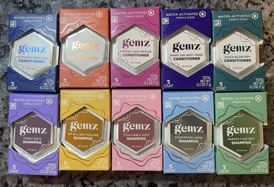 Gemz Shampoo And Conditioner 5 Packs NIB You Choose