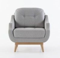 Sessel Stil Modern Farbe Grau Neu Weich Bequem Wohnzimmer Komfortabel