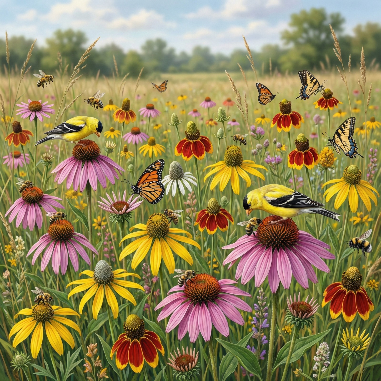 Landscaper's Pack Coneflower Mix CONEHEAD / Echinacea Perennials+ 1500+ Seeds