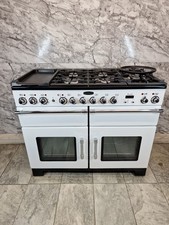 RANGEMASTER COOKER 110cm Range COOKER DUAL FUEL IN WHITE AND CHROME
