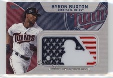 2017 Topps MLB Independence Day Silhouetted Batter Logo Byron Buxton Patch 4g8
