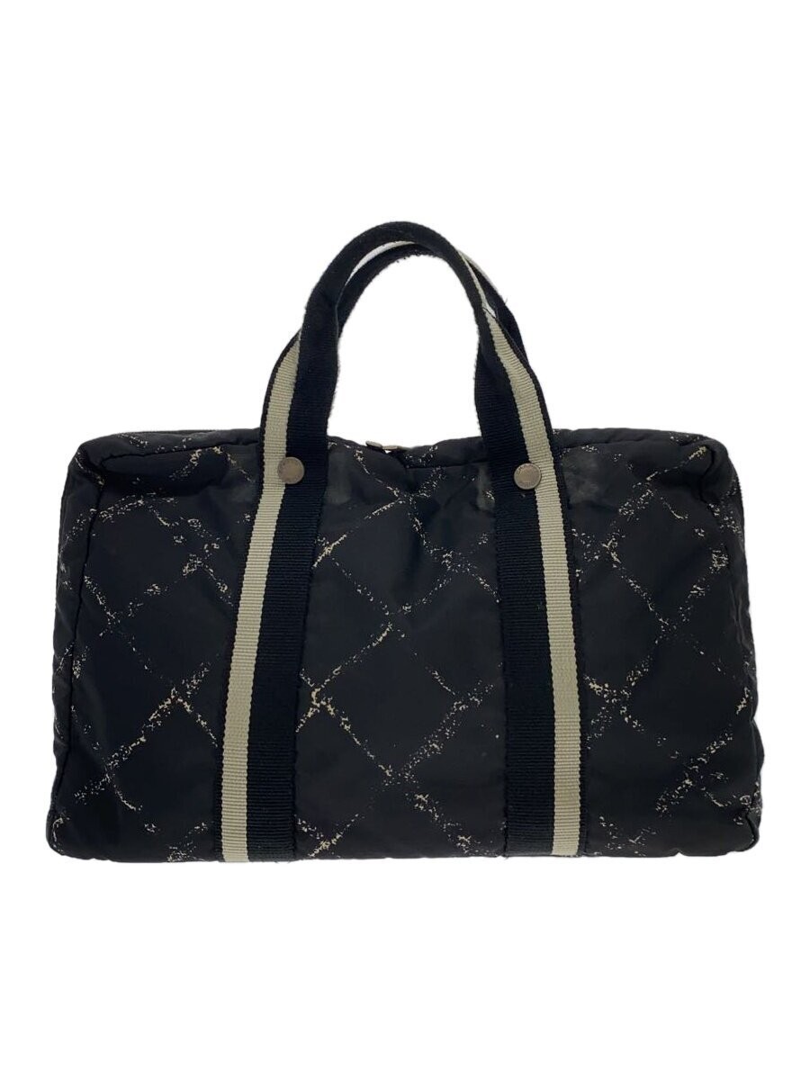CHANEL Black Leather Tote Bag Classic Quilted Design
