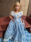Vintage "Little Debbie" Barbie Dress And A Blonde Barbie