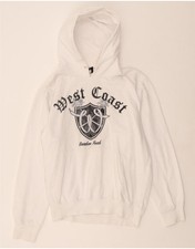 SNEAKER FREAK maglione donna grafico con cappuccio UK 18 XL bianco cotone BH01