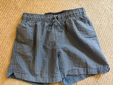 Boys Art Class Swim Trunks Size XL 14 Light Blue Seersucker Stripe