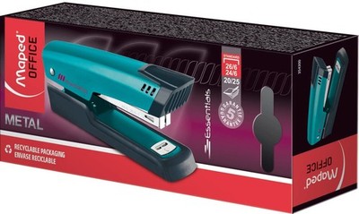 Maped - Hefter ESSENTIALS DECO 24-26/6 - für 20/25 Blätter - Glanzlack-Oberfläch