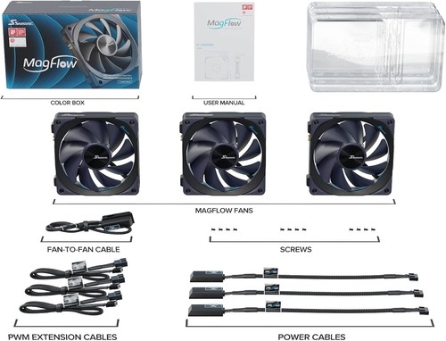 Seasonic MagFlow 1225 PWM 3-Fan Kit 3 Stück - 第 5/5 張圖片