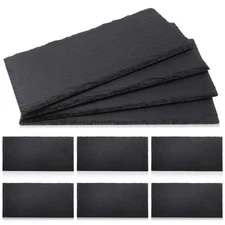 Zopeal 10 Pcs 10" x 5" Black Slate Charcuterie Boards Charcuterie S... Fast Ship