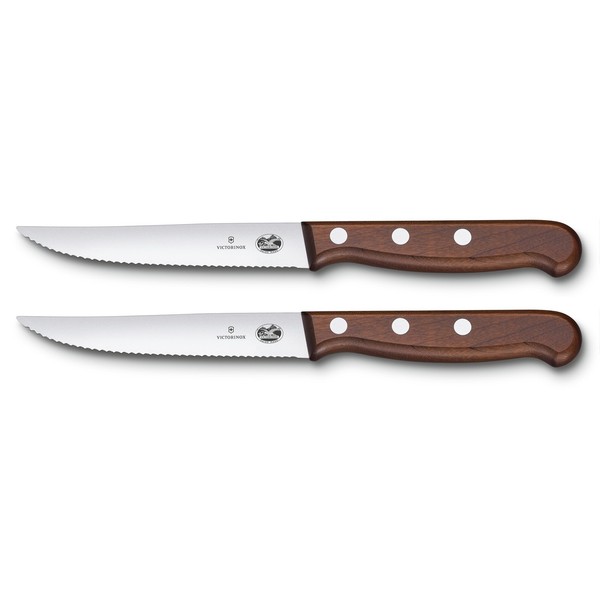 Victorinox Wood Steakmesser-Set 5.1230.12G 2-Teilig Wellenschliff 12Cm-image