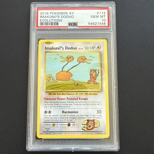 2016 Pokemon Imakuni?'s Doduo 112/108 XY Evolutions PSA 10 GEM MINT Non Holo