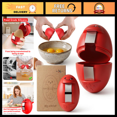 Silicone Egg Cracker Opener - Cute Egg Shaped Design for Easy Shell Removal