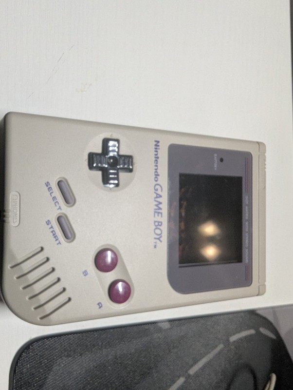 Nintendo Game Boy DMG with IPS screen and flash cart