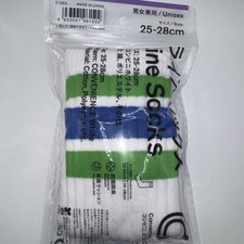 Family Mart 25-28 cm  White Unisex Tube Line Socks Japan  Brand New