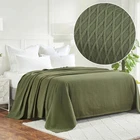 Diamond Weave Modern Classic Geometric All-Season Cotton Blanket Or Throw