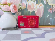 Nikon COOLPIX S3300 RED 6x Zoom 16.0MP Digital Camera NIKKOR Glass 85 NEW