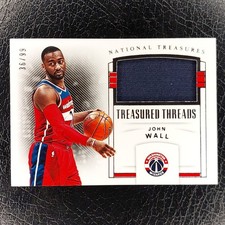 JOHN WALL /99 Treasured Threads Jersey Patch 2017-18 National Treasures WIZARDS