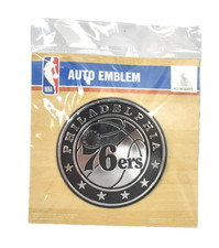 Philadelphia 76ers Logo 3D Chrome Auto Decal Sticker 3" x 3" Emblem By NBA