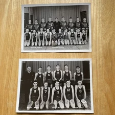 Vintage Butte Nebraska High School Basketball Team Group Photograph 1940's