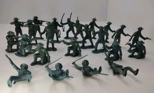 Marx Rin Tin Tin Fort Apache 60mm US Cavalry Figures Metallic Blue Lot Of 23