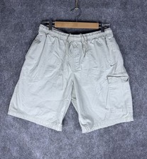 Vtg 2000s Nike Cargo Shorts Mens Large Beige Cream Tan Swoosh Utility Skate Y2K