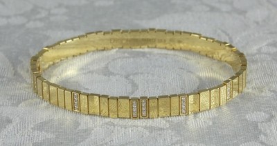 women's DIOR GEM 18k yellow gold bracelet with 40 little diamonds