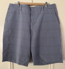 Short Adidas homme 36 gris bleu à carreaux performance golf léger 11"