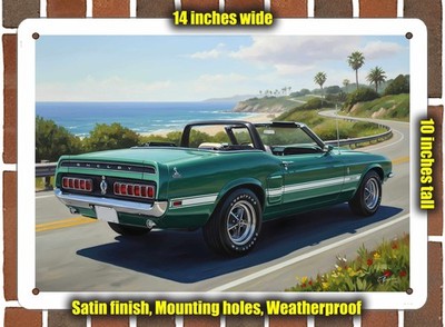Metal Sign - 1969 Ford Shelby Mustang GT500 1 Oil Painting - 14x10