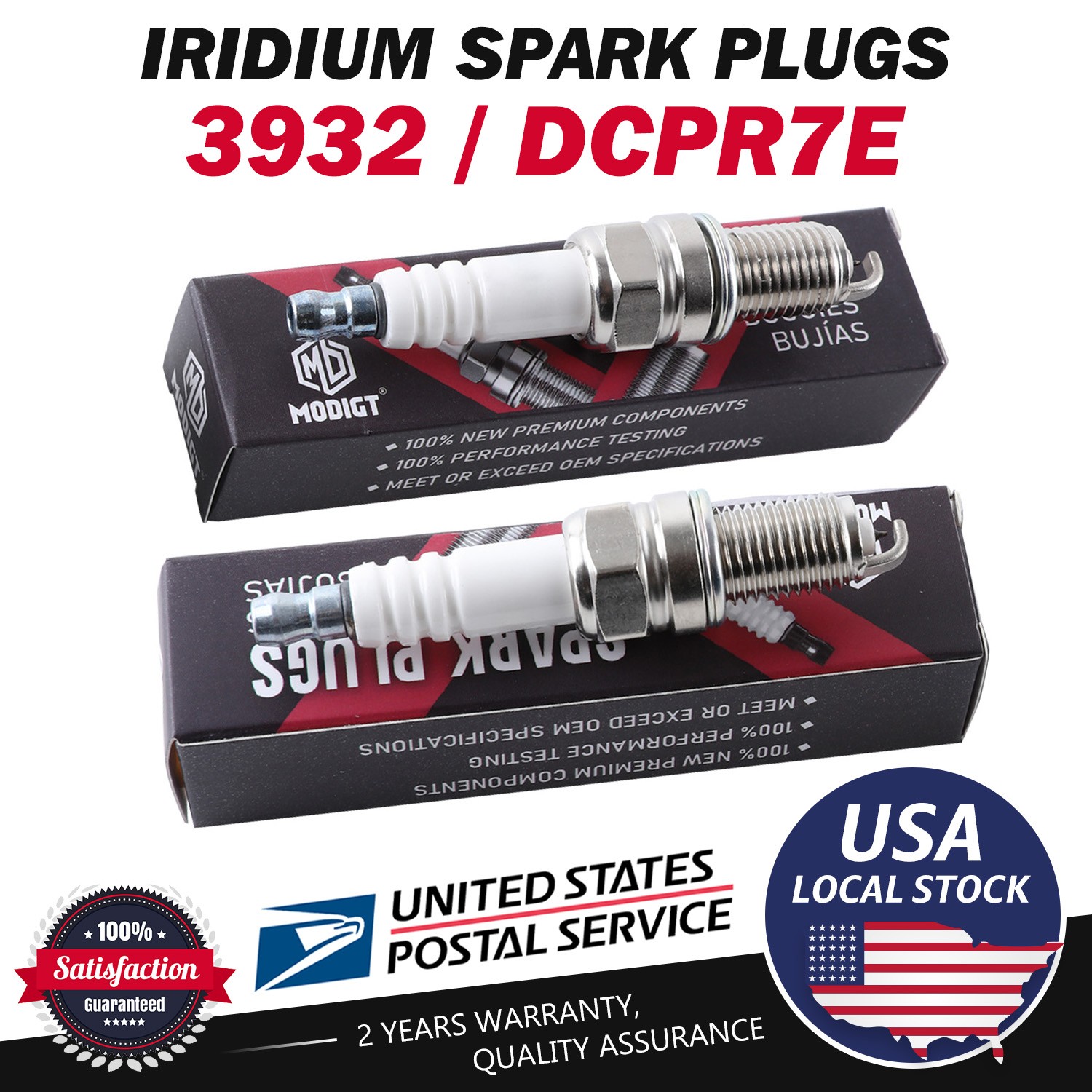 10pcs Spark Plugs Fit NGK DCPR7E 3932 for Chevy SPARK Fiat 500 Pre-Set Gap OEM