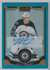 Matt Fraser 2015-16 O-Pee-Chee Platinum Blue Rainbow Auto
