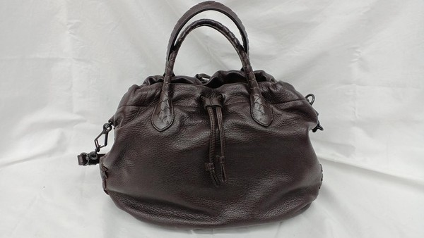 Auth Bottega Veneta Intrecciato Handbag Shoulder Bag 2Way Leather Brown 210612