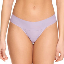 NEW  23 HANKY PANKY BREATHESOFT NATURAL RISE THONG AROMATHERAPY PURPLE SZ S