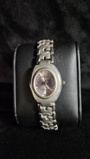 Vintage Gucci Watch 22mm Pink Dial Silver Bracelet Water Resistant Quartz
