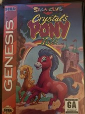 Sega Genesis Crystal's Pony Tale Cartridge/Case/Manual 1994 Edition Tested Works