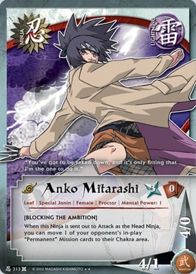 Anko Mitarashi - N-313 - Rare - 1st Edition - Spiral Foil The Chosen NM/LP - Nar