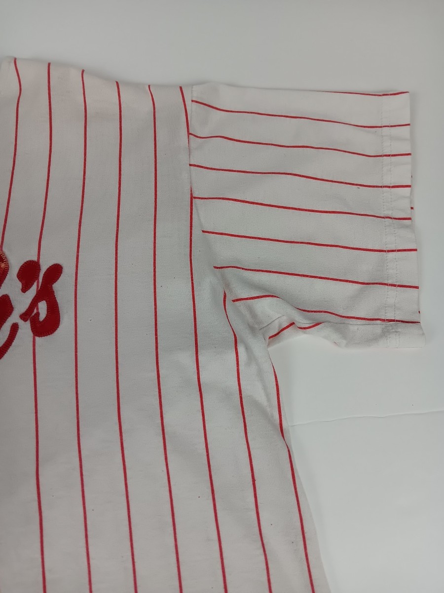 Vintage Frisch's Big Boy Baseball Jersey Pinstripe Size Medium Adult View 4