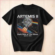 Artemis II Shirt, Dark Side of Moon Tee, Moon Mission April 2026, Moon Mission