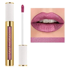MAKI YIKA Metallic Pink Lipstick Long Lasting Hot BR01 Love Story 