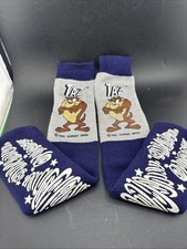 Vintage 1997 LOONEY TUNES TAZ Socks Warner Brothers Tasmanian Devil
