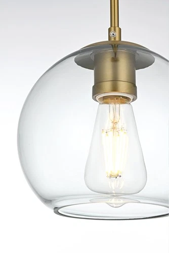 Elegant Lighting LD2228 Baxter 5 Light 42"W Linear Pendant - Brass - Picture 5 of 12