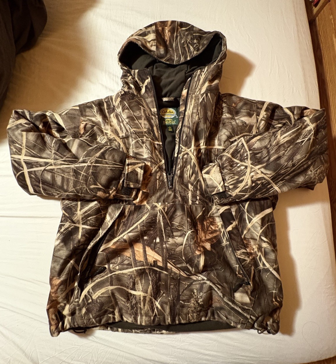 Cabela's Dry-Plus Men’s Large Heavy Pullover Jacket Max-4 Camo Thinsulate