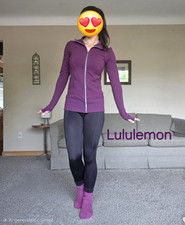 lululemon Purple Full Zip Jacket Thumbholes Pockets Women's S